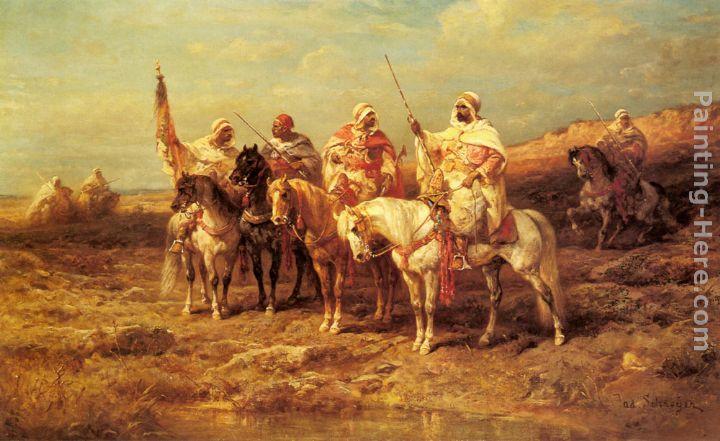 Adolf Schreyer Arab Horsemen On The March